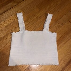 white smocked tank top